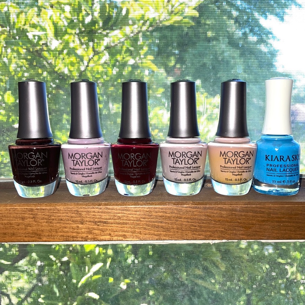 🔥Bundle🔥 Morgan Taylor nail polish salon lacquer lot of 6 (one is Kiara Sky)